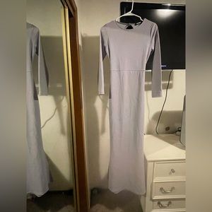 Grey misguided dress with added small slit. NEVER WORN!